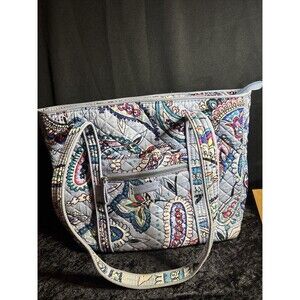Vera Bradley Paisley Floral Quilted Cotton Carson North South Shoulder Tote Bag